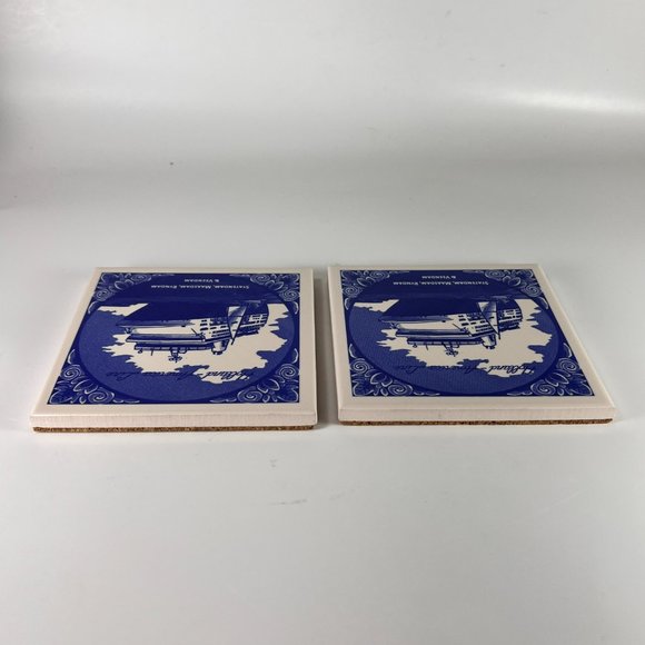 Holland America Line Cruise Ships Ceramic Tiles Souvenir Coasters Lot of 2 - Picture 4 of 9
